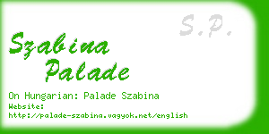 szabina palade business card